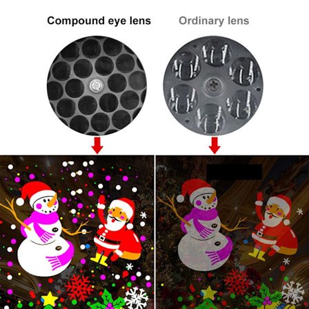 Julelys-projektor med 16 mønster-lysbilde LED KLB