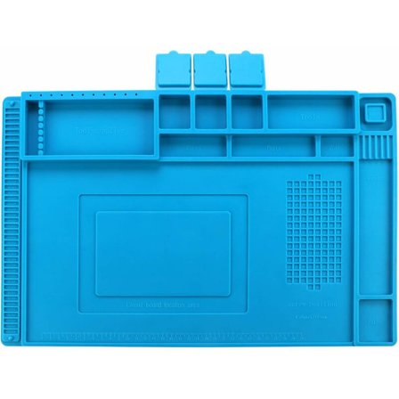 Varmebestandig silikone arbejdsmatte, vaskbar, ikke-deformeret, til lodning af elektronik og PCB-samling