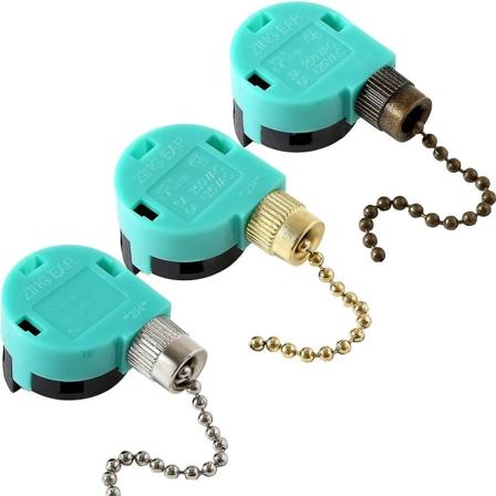 3 st Takfläktbrytare - ZE-268S6 3 Hastigheter 4-trådsbrytare - Kompatibel med Takfläktar och Vägglampor