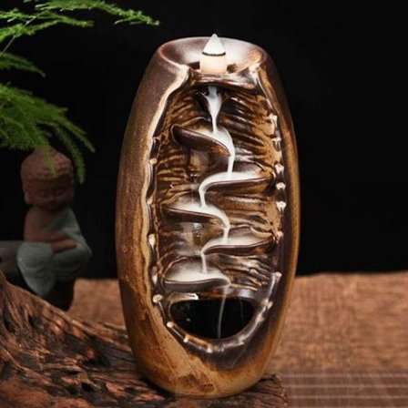 Keramisk aromdiffusor Lotus doft arom hem kontor rökelsepinnar hantverk R