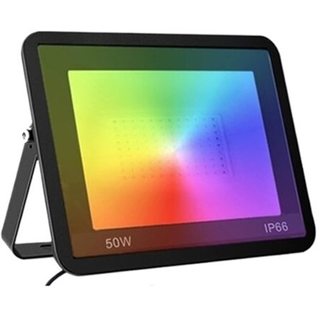 LED Flood Light Udendørs RGB Floodlight Smart APP Stemmestyring RGBCW 3000-6500K 30W 50W 100W til Havefest Udendørs Belysning til Festivaler, Par