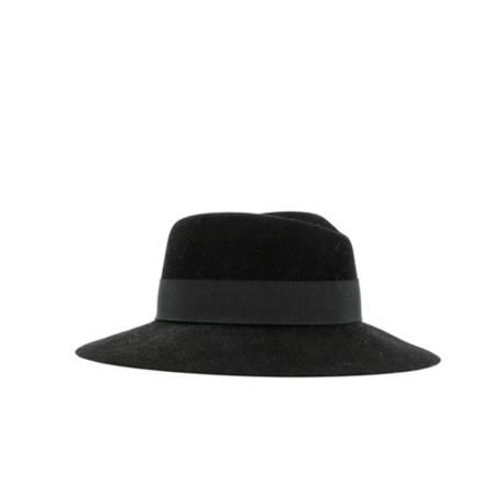 Chanel Vintage, Pre-Owned Chapeau Virginie Zwart, Dames, Maat:ONE Size