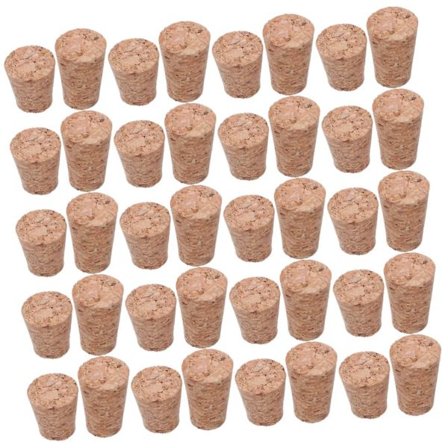 Koniske korkpropper 40 stk. Naturkork til vinflasker, ølglas, hætteglas, lufttæt forsegling, gør-det-selv håndværk, erstatningskorke