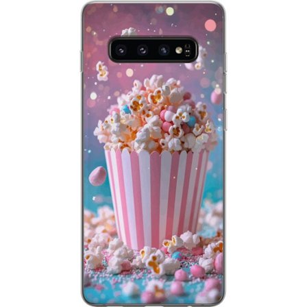 Yhteensopiva Puhelinkuori Samsung Samsung Galaxy S10 Popcorn-sankoru retro-bio-snacks hauska hahmo