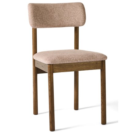 Vela spisebordsstol, Røget egetræ - 44x45x81cm - Massiv Eg & Koldskum - Behagelig Siddekomfort, Holdbar Konstruktion, Perfekt til Spisestuen, 