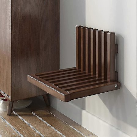 Lugshiree Brusebænk Vægmonteret Foldeskammel Stol Brusebadsskammer Til Indvendig Brusebad Entré Massivt Træ Sko Skifteskammel Til Børn Voksneplus S