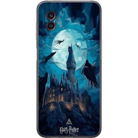 Yhteensopiva Puhelinkuori Samsung Samsung Galaxy Xcover6 Pro Maaginen fantasiakuvaus, jossa linna kuunvalossa ja leijuvat olentot, pimeä satuilmapiir