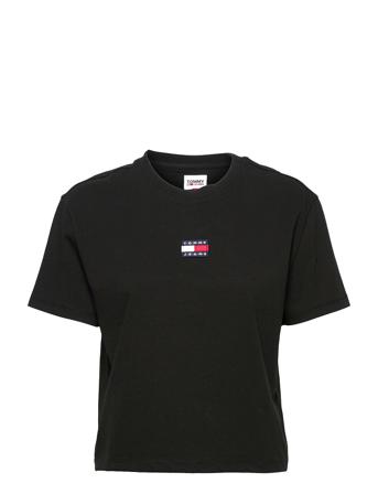 Tjw Tommy Center Badge Tee T-shirt Top Sort Tommy Jeans