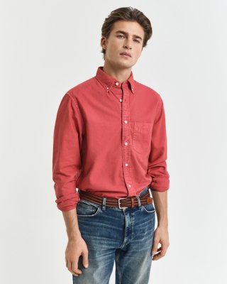 GANT - Regular fit archive oxford skjorte til herre ruby red