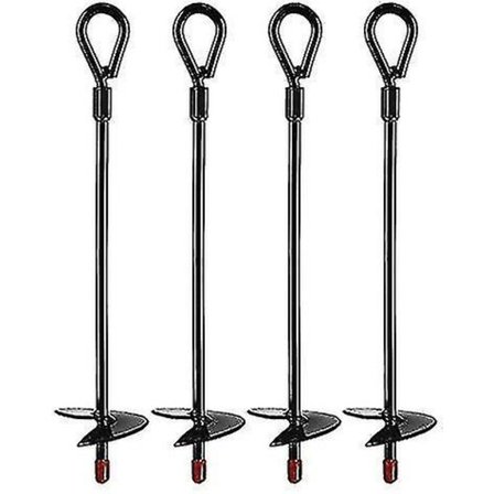 4-pakke kraftige jordankere - 15" skruepakke for telt/trampoliner