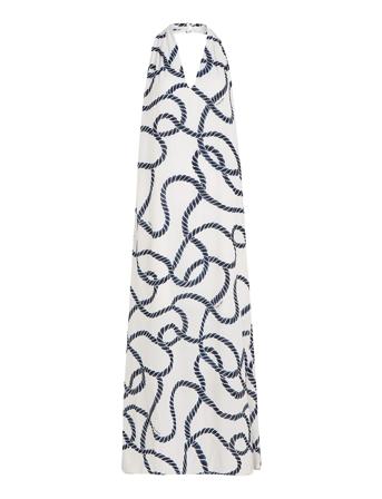 Vis Coastal Rope Maxi Halter Drs Maxikjole Festkjole Hvit Tommy Hilfiger*Betinget Tilbud