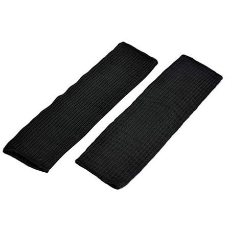 Svart armbeskyttelse med Kevlar-ermer, kuttbestandig, brannbestandig og slitebestandig, trygt for bruk i hagen, på kjøkkenet og på gården