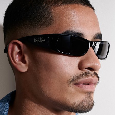 Moses Verge polariserte solbriller i sort og grå - Kategori 3.5 for menn - Polariserte solbriller