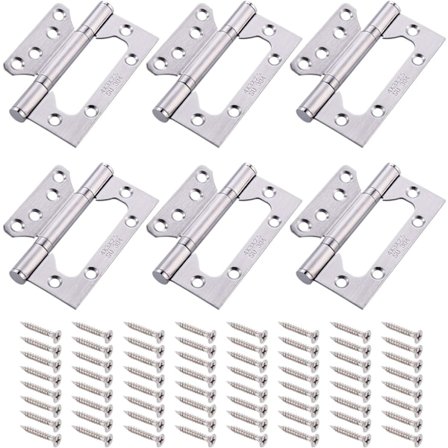 6 st Rostfria Mässingsgångjärn, Tunga 304 Rostfritt Stål H,ZQKLA