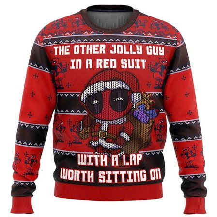 Ny efterår/vinter Ny mode Street Sports Toppe Jule sweater Deadpool Jolly Red Guy Hot Sale O-Neck Pullover Julemand stil 1 stil 1 XL