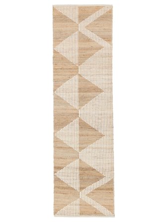 Zack Beige/White Runner Rug Small