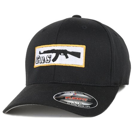GUNS n SKULLS - Black - flexfit - Cap - Box-AK47 Black Flexfit - Hatstore