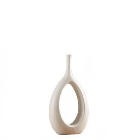 Hvit keramisk hul vase 1 stk sett, dekorativ vase, moderne dekorative vase midtpunkter for bryllupsbordfest stue kontor soverom, hus