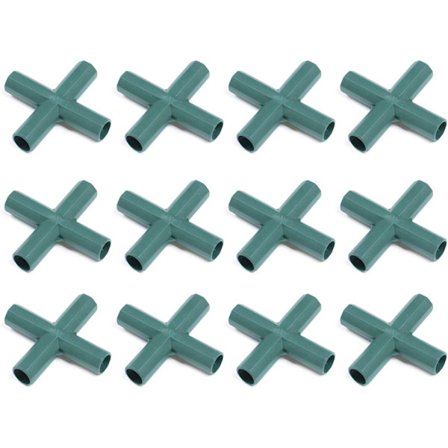 12 kpl Heavy Duty PVC kasvihuoneen rungon liitin 4-tie 16mm