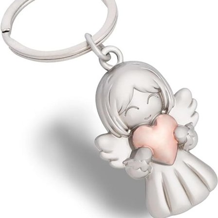 Onnea tuova suojelusenkeli-avainketju sydänkelin viehätyksellä, yhteensopiva tenttien tai auton kanssa, sopii lahjaksi vaimolle, tyttöystävälle, 