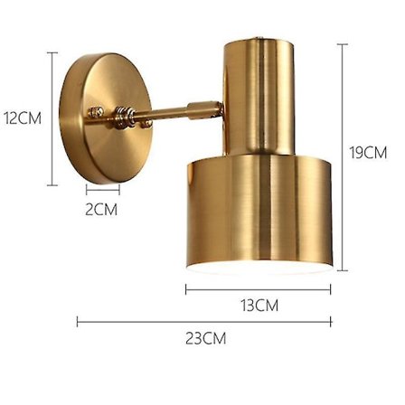 Soveværelses-Gangslampe Kobberfarvet Sengebord Væglampe