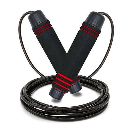 Sjippetov justerbart speed reb med hudvenlige skumgummihåndtag, 3 meter justerbar længde skridsikker, fitness og udholdenhed sjippetov