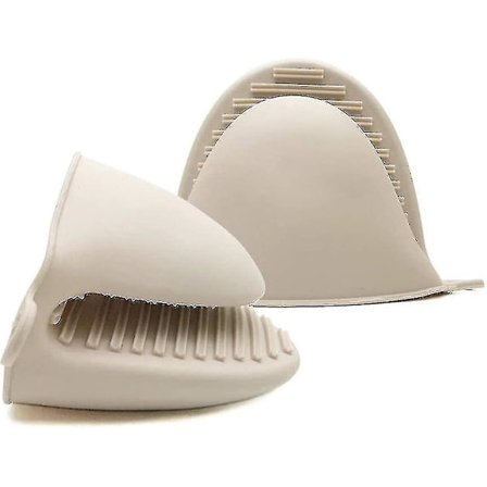 Ugnshandske Tjockna Silikon Grytlapp Mini Ugnsvante Värmebeständig Nypklämmor (beige)