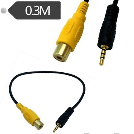 RCA till 2,5 mm AV-IN Kabel Bil Backkamera TILL GPS 2,5 mm 0. s202412243632