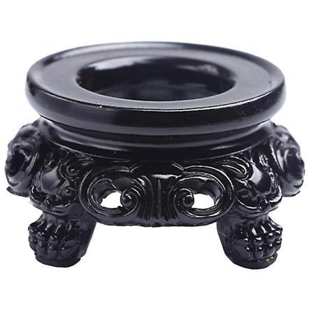 Hyller med braketter, Resin Display Stand Base, Hul Krystallkuleholder, Vintage Kule Globe Base, Tre Eggestativ, Svart 3,3x3,3cm Black 3.3x3.3cm