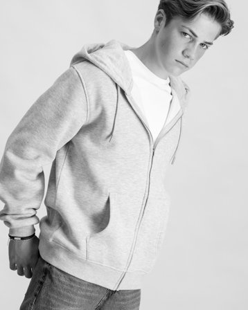 RYVLS The Core Zip Hoodie Szary Bluzy z kapturem Chłopiec - Kids Brand Store