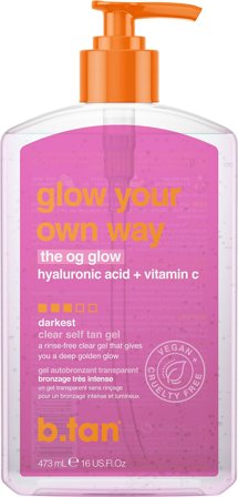 b.tan Glow Your Own Way Clear Self Tan Gel The OG Glow 473 ml, Skincare, Solpleje, Selvbruner