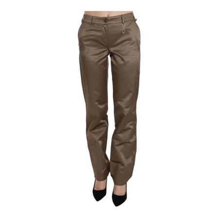 Roberto Cavalli Mid Waist Straight Pants , Bruin , Dames , Maat: S