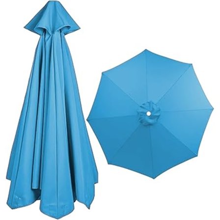 3M Aurinkovarjon korvauskangas, polyesterinen korvauskate 6-puolaisille vakio-, ulokkeellisille ja offset-ripustusvarjoille, sininen