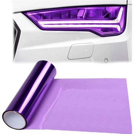 3 st lila 100CM*30CM bilstrålkastare färgförändrande film broms L