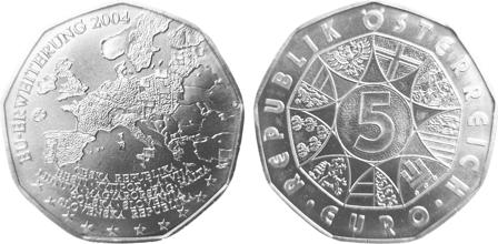 Østrig 2004 - Udvidelse af EU - 5 euro sølvmønt