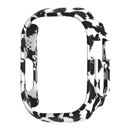 Apple Watch Ultra elektropläteringsskydd - Vitt Leopardtryck