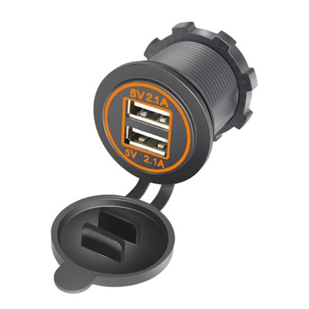 Bil, motorcykel, fartyg, husbilsmodifiering, dubbel USB-billaddare, dubbel öppning, ny 4.2A snabbladdare för mobiltelefon i bilen