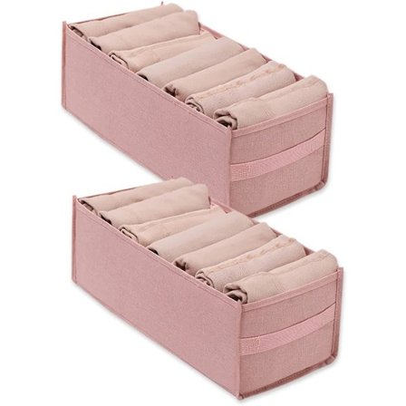 2 stk. Sokkeskrin Skuffedelerboks Vaskbar Vaskeri Organiser