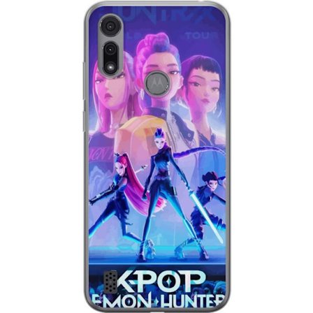 Kompatibelt Mobilskal till Motorola Motorola Moto E6i Trendiga KPop Demon Hunters docka figur
