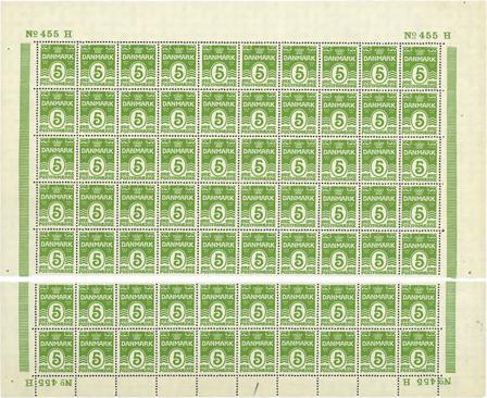 Danmark - Arkdele med 50+20 frimærker AFA 183