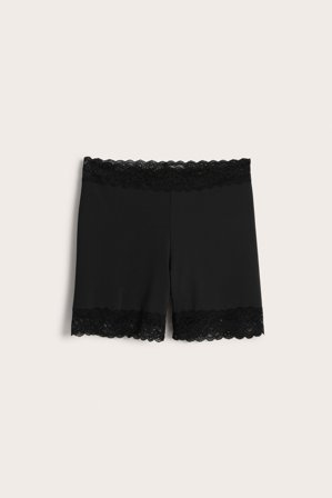 Kappahl | Majtki szorty z koronkową krawędzią | Czarne