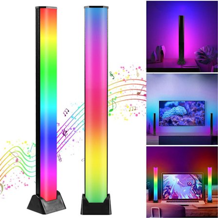 Pieces LED RGB Ljusramp Musiksynkronisering Pickup Rytmljus Atmosfär Ljusremsa Gaminglampa TV-bakgrundsbelysning