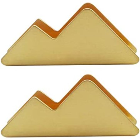 Guld 2-pak Metal Skrivebords Kortholder Messing Visitkort Display S