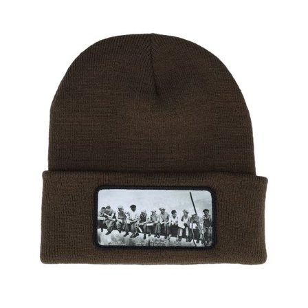 Public Domain - Brun cuff Beanie - Lunch Atop A Skyscraper Beanie Chocolate Cuff @ Hatstore