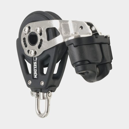 Moitão simples com manilha Seldén BBB 60, fixo/giratório, com rolamento de esferas, com mordedor, para cabos Ø6 - 10 mm