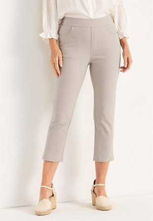 Cellbes of Sweden - Superkomfortable capribukser i beige til damer i størrelse 38