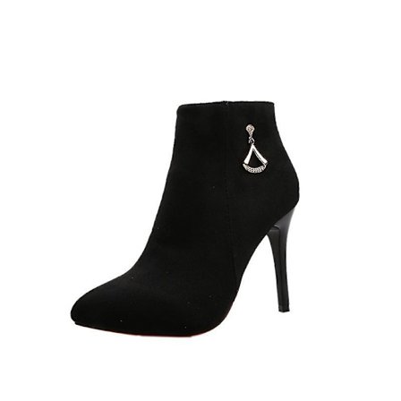 Högklackade Bare Boots och Ankelstövlar med Spetsiga Tår