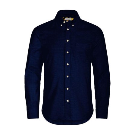 J. Harvest & Frost Yellow Bow Skjorta regular fit Marinblå, Kläder