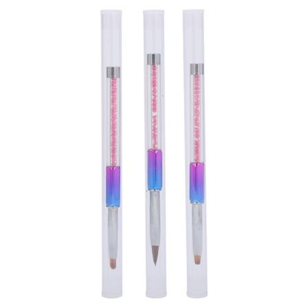 3 stk. Negletegningspensel Sæt Glitter Håndtag UV Gel Skulptur Manicure DIY Værktøj til Salon Hjem