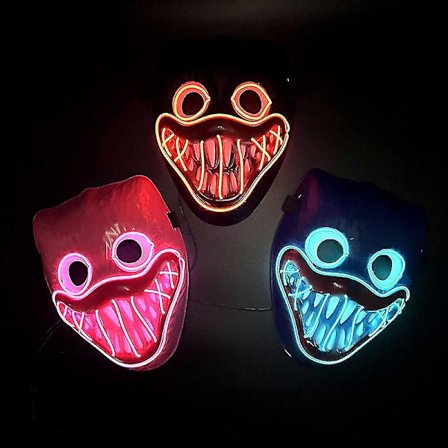 Huggy Wuggy LED-mask Poppy Playtime Poppy's Playtime Mask Halloween Mask
